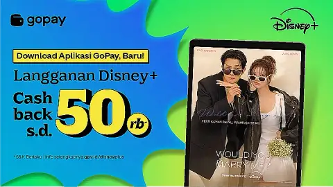 Promo Disney+: Cashback hingga 50.000 GoPay Coins